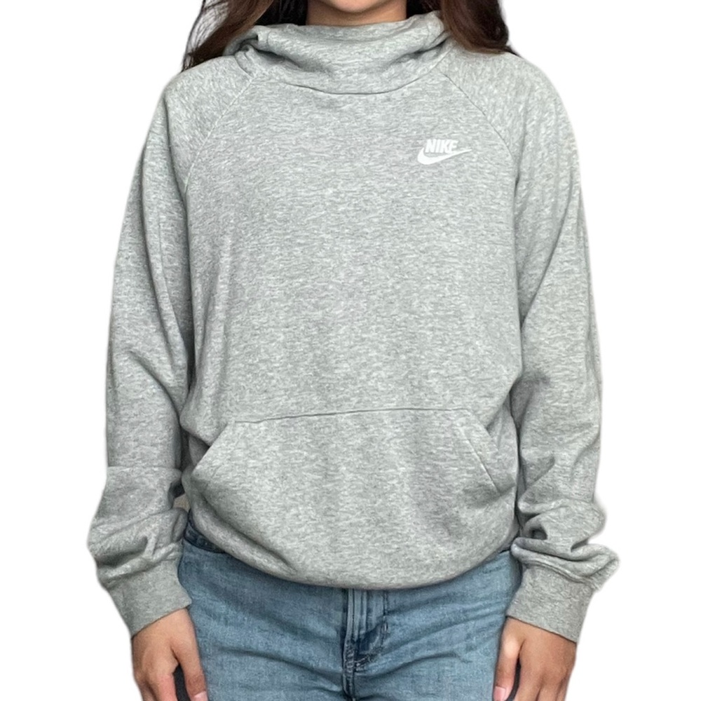 Light grey Nike funnel neck hoodie